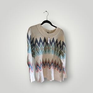 Talbots Fair Isle Zigzag Design Sweater